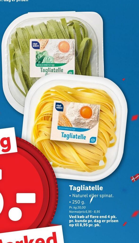 Tagliatelle tilbud hos Lidl