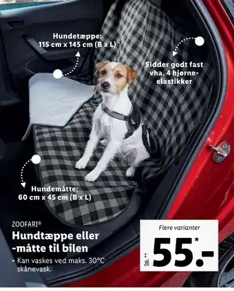 Lidl Hundtæppe eller -måtte til bilen tilbud