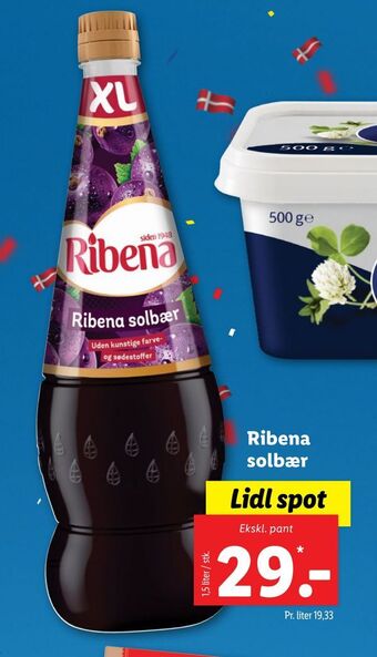 Lidl Ribena solbær tilbud