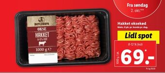Lidl Hakket oksekød tilbud