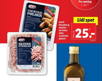 Lidl Steff houlberg skinkestrimler eller cocktail pølser tilbud