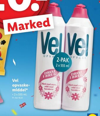 Lidl Vel opvaskemiddel* tilbud