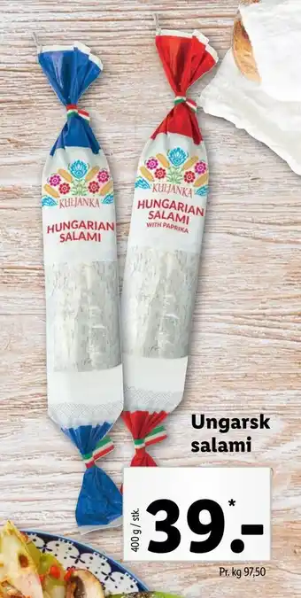 Lidl Ungarsk salami tilbud