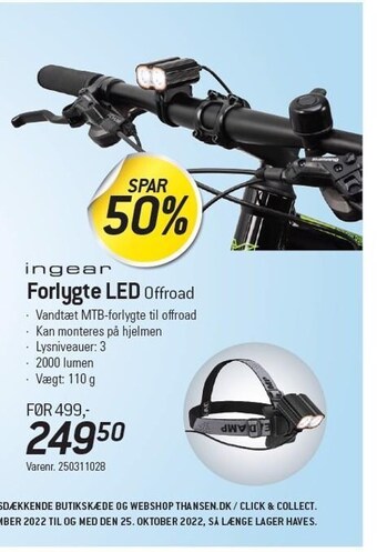 Thansen Forlygte led offroad tilbud