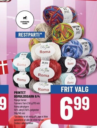 Løvbjerg Printet bomuldsgarn 8/4 tilbud