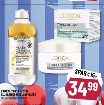 Løvbjerg L´oreal triple active el. garnier micellar water tilbud