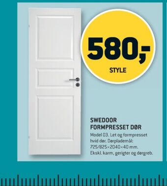 XL-BYG Swedoor dør tilbud