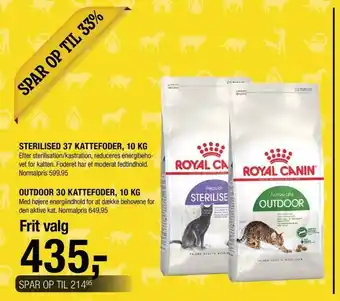 Land & Fritid Sterilised 37 kattefoder el. outdoor 30 kattefoder tilbud