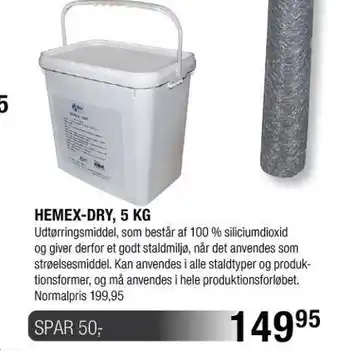 Land & Fritid Hemex-dry 5 kg tilbud