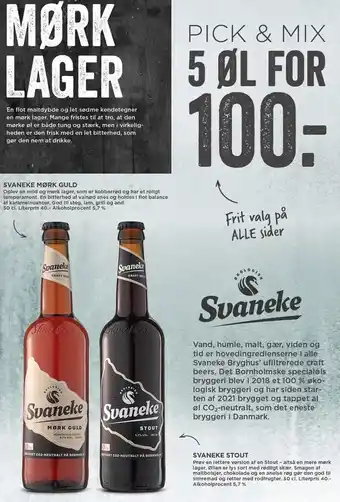 MENY Svaneke mørk guld el. svaneke stout tilbud