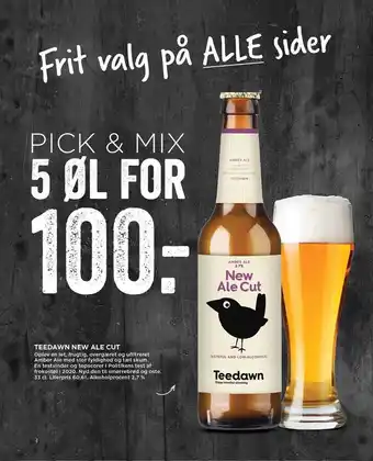 MENY Teedawn new ale cut tilbud