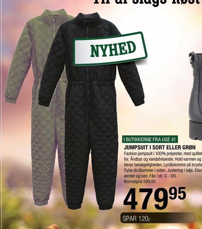 Jumpsuit i sort el. grøn tilbud hos Land & Fritid
