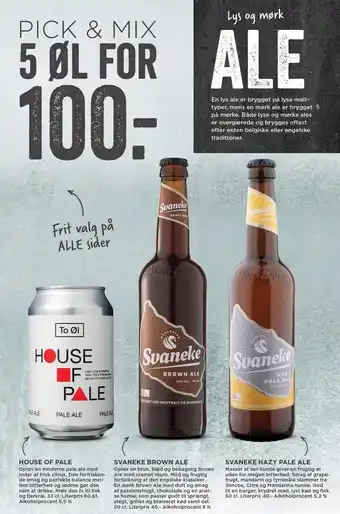 MENY House of pale el. svaneke brown ale el. svaneke hazy pale ale tilbud