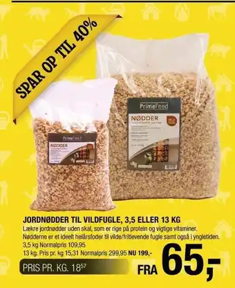 Jordnødder til vildfugle 3,5 kg el. 13 kg