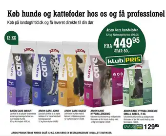 Land & Fritid Arion care hundefoder tilbud