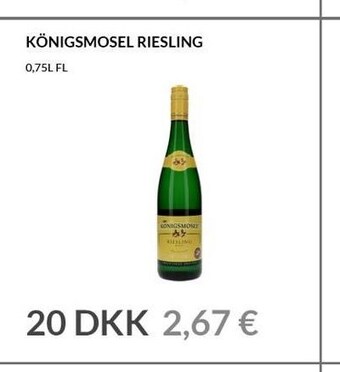 Nielsen's Discount Königsmosel riesling tilbud