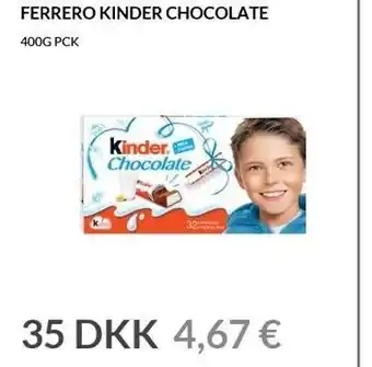 Nielsen's Discount Ferrero kinder chocolate tilbud