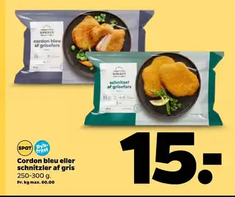 Netto Cordon bleu eller schnitzler af gris tilbud