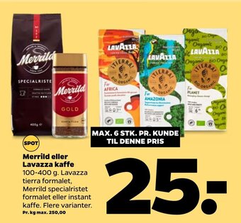 Netto Merrild eller Lavazza kaffe tilbud