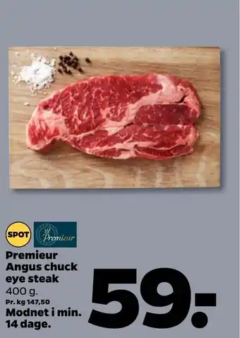 Netto Premieur Angus chuck eye steak Modnet i min 14 dage tilbud