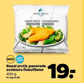 Netto Royal arctic panerede ovnklare fiskefileter tilbud