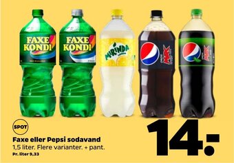 Netto Faxe eller Pepsi Sodavand tilbud