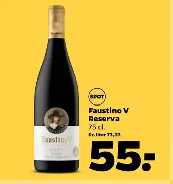 Netto Faustino V Reserva 75 cl. tilbud