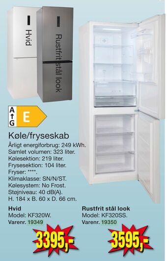 Harald Nyborg Køle/fryseskab tilbud