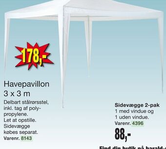 Harald Nyborg Havepavillon 3 x 3 m tilbud