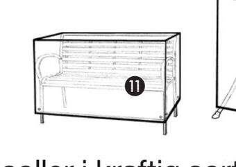 Harald Nyborg Luksus overtræk til havemøbler og parasoller i kraftig sort nylon tilbud