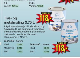 Harald Nyborg Træ- og metalmaling 0,75 l tilbud