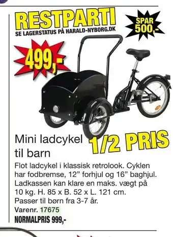 Harald Nyborg Mini ladcykel til barn tilbud