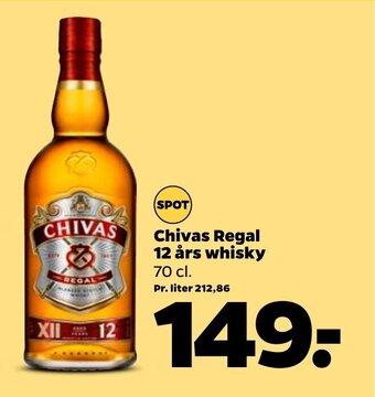 Netto Chivas Regal 12 års whisky 70 cl. tilbud
