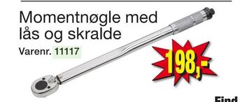Harald Nyborg Momentnøgle med lås og skralde tilbud