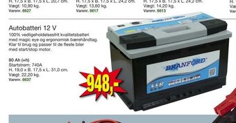 Harald Nyborg Autobatteri 12 v tilbud