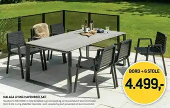 XL-BYG Malaga living havemøbelsæt tilbud