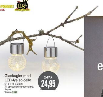 Harald Nyborg Glaskugler med led-lys solcelle tilbud