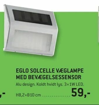 XL-BYG Eglo solcelle væglampe med bevægelsessensor tilbud