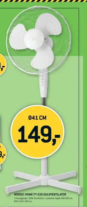 XL-BYG Nordic home ft-530 gulvventilator tilbud