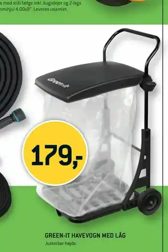 Green-it havevogn med låg