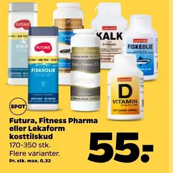 Netto Futura, Fitness Pharma eller Lekaform kosttilskud tilbud
