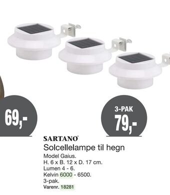 Harald Nyborg Solcellelampe til hegn tilbud