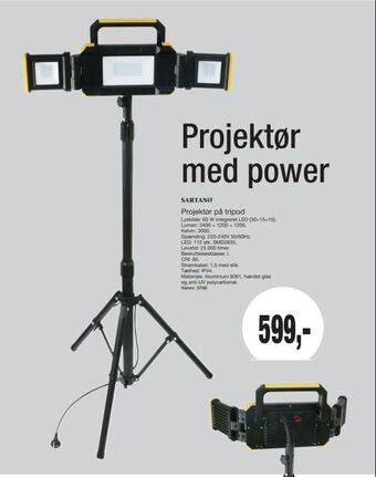 Harald Nyborg Projektør på tripod tilbud