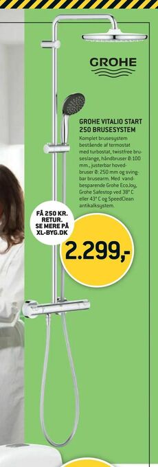 XL-BYG Grohe vitalio start 250 brusesystem tilbud