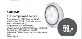 Harald Nyborg Led-lampe med sensor tilbud