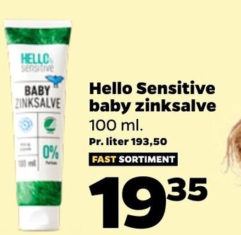 Netto Hello Sensitive baby zinksalve tilbud