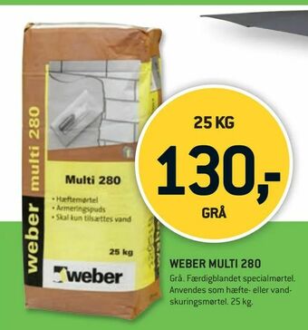 XL-BYG Weber multi 280 tilbud