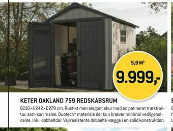 XL-BYG Keter oakland 759 redskabsrum tilbud