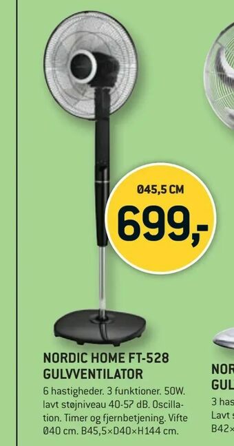 XL-BYG Nordic home ft-528 gulvventilator tilbud