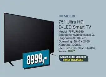 Harald Nyborg 75" ultra hd d-led smart tv tilbud